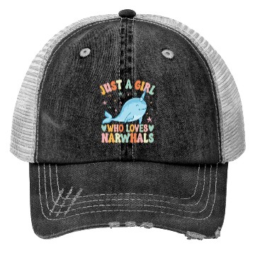 Discover Narwhal Girl Narwhal Lover Trucker Hats