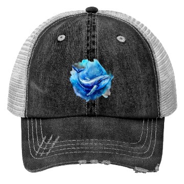 Discover blue whale Trucker Hats