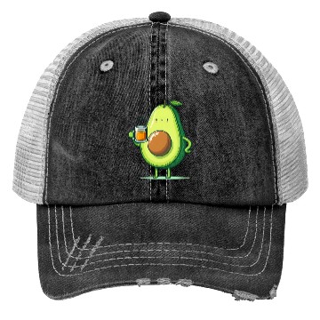 Discover Tea Time Avocado Trucker Hats