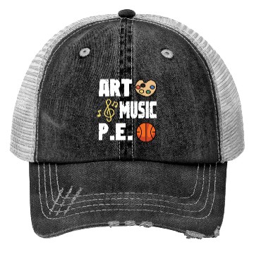 Discover Art Music P.E PE Teacher Gift Trucker Hats