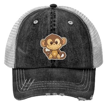 Discover Monkey cartoon animal Trucker Hats