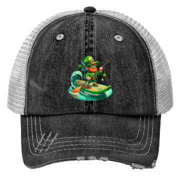 Discover St. Patrick's Day Paddle Boarding Trucker Hats