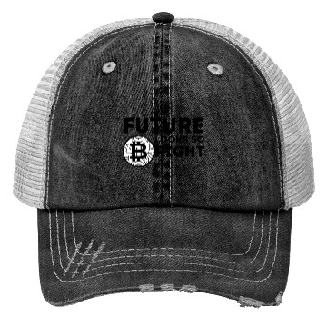 Discover Bitcoin - Future Looks So Bright - Black Font Trucker Hats
