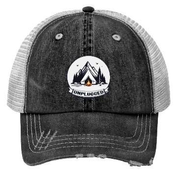 Discover Camping Unplugged Trucker Hats