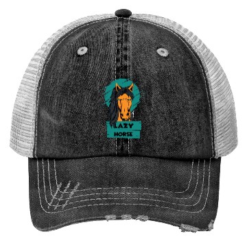 Discover Horse Smoking Cigar - Funny Equestrian Trucker Hats