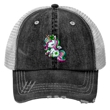 Discover St. Patrick's Day Unicorn Celebration Design Trucker Hats