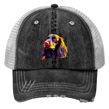 Discover Watercolor Colorful Boykin Spaniel Trucker Hats