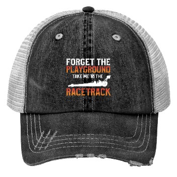 Discover Racetrack Drag Racing dragster Trucker Hats