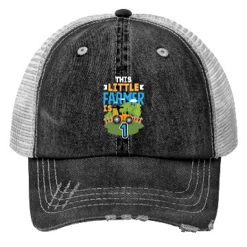 Discover 1st Birthday Tractor 1 Year Birthday Boy Trucker Hats