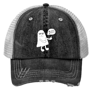 Discover Ghost morbid middle finger Trucker Hats