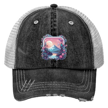 Discover Landscape Silver mountain who loves landscape Trucker Hats