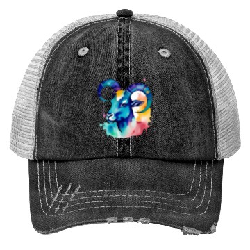 Discover Color splash zodiac: Capricorn Trucker Hats