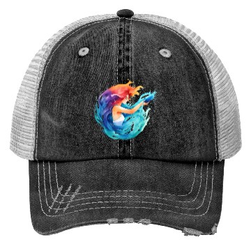 Discover Color splash zodiac: Aquarius Trucker Hats