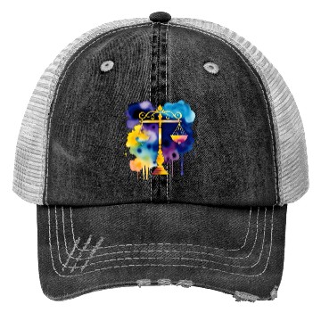 Discover Color splash zodiac: Libra Trucker Hats