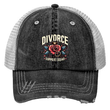 Discover Divorce Support Squad Matching Friends Family Rose Trucker Hats