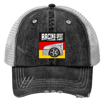 Discover Racing Car Hood of Spirit Racing Germany Trucker Hats