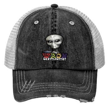 Discover We R Only Human Trucker Hats
