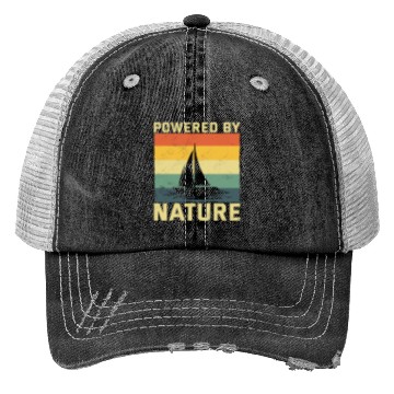 Discover Powered by Nature Sailboat Trucker Hats