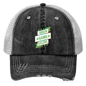 Discover Green Gains Galore Fitness Trucker Hats