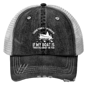Discover Funny Fishing Boat Fishing Trucker Hats