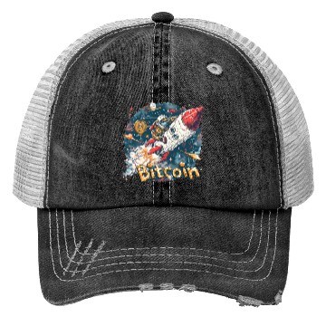 Discover Pi day 3.14 Crypto Bitcoin Rocket Astronaut To Trucker Hats