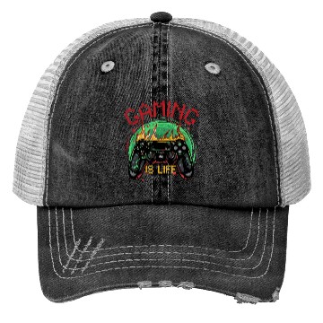 Discover Gaming Is Life Trucker Hats