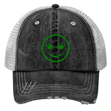 Discover Irish Weed Smile Face Trucker Hats