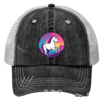 Discover Synthwave Unicorn 1 Trucker Hats