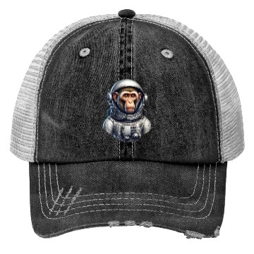 Discover Astronaut Monkey Adventure Trucker Hats
