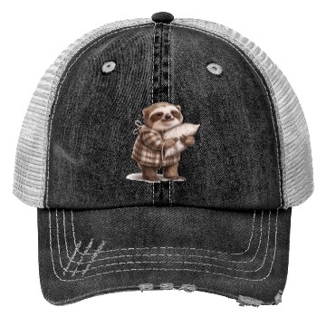 Discover Sloth in Robes: Relaxation Mode On Trucker Hats