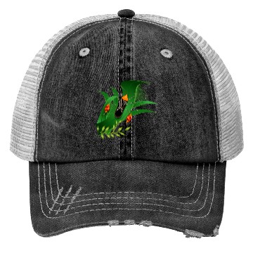 Discover Anisoscelis alipes leaf-footed bug and green leave Trucker Hats