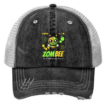 Discover [THAO store] - Funny Zombie Bee Cartoon Cute Quote Trucker Hats