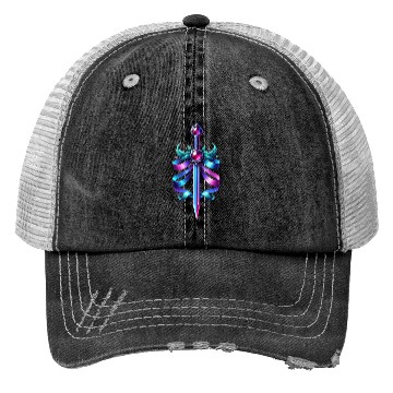 Discover Colorful Crystal Sword Trucker Hats