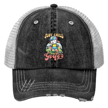 Discover Golf Easter Just Chill I'm A Golfer Trucker Hats
