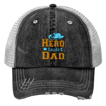Discover Typography Trucker Hats design Hero Called Dad