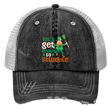 Discover Lacrosse St. Patricks Day Ready To Stumble Trucker Hats