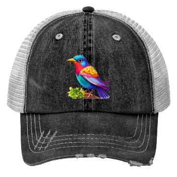 Discover color bird animal Trucker Hats