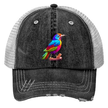 Discover color bird animal Trucker Hats
