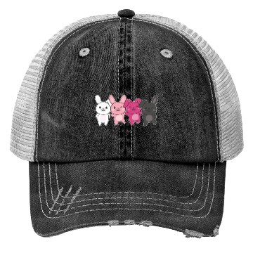 Discover Transfem Flag Pride Lgbtq Bunny Trucker Hats