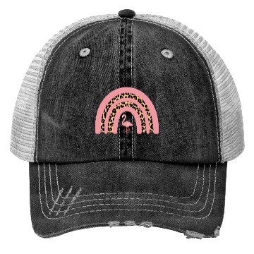 Discover Pink Leopard Rainbow with Flamingo Trucker Hats