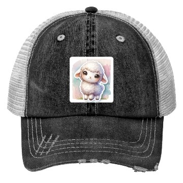 Discover A Sweet Easter Sheep With Fluffy Wool Trucker Hats