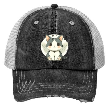 Discover Kawaii Cat-Butterfly Trucker Hats