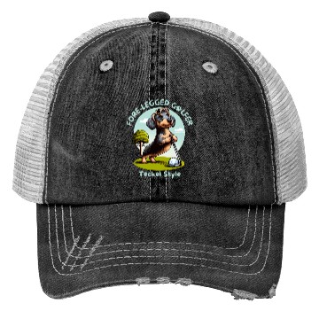 Discover Cute Teckel Dog lovers and Golf players Trucker Hats