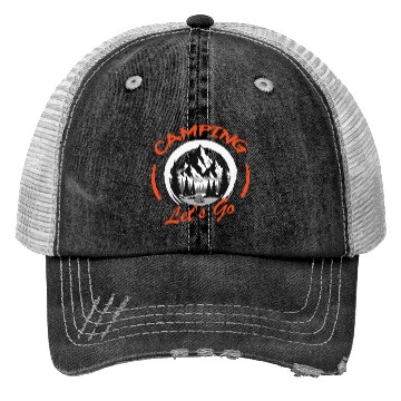 Discover Camping Lets Go to nature and wilderness Trucker Hats