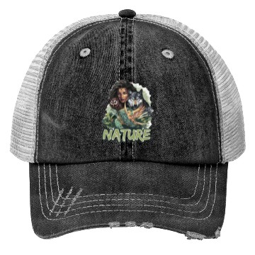Discover Nature-Inspired Wolf Owl Turtle Phoenix Woman Trucker Hats