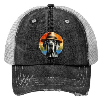 Discover Great Dane Rainbow Trucker Hats