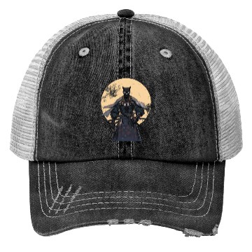 Discover Anime Panther Warrior Samurai katana Trucker Hats