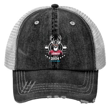 Discover Arkansas Solar Eclipse 8 April 2024, White-Deer Trucker Hats