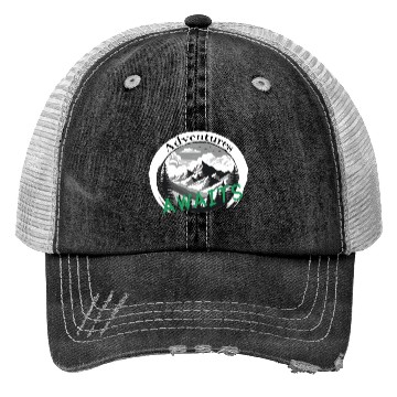 Discover Adventures Awaits, Nature retreat Trucker Hats