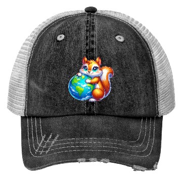 Discover Squirrel for Earth Environmental Nature Trucker Hats